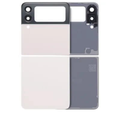 Задня кришка (верхня і нижня) зі скла з камерою для Samsung Galaxy Z Flip 3 5G (Aftermarket Plus) (White)