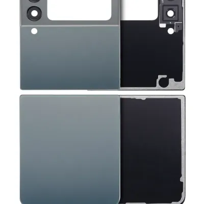 Задня кришка (верхня і нижня) зі скла з камерою для Samsung Galaxy Z Flip 3 5G (Aftermarket Plus) (Green)