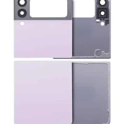 Задня кришка (верхня і нижня) зі скла з камерою для Samsung Galaxy Z Flip 3 5G (Aftermarket Plus) (Lavender)