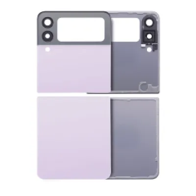 Задня кришка (верхня і нижня) зі скла з камерою для Samsung Galaxy Z Flip 3 5G (Aftermarket Plus) (Lavender)