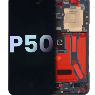 Дисплейний модуль (OLED) з рамкою для Huawei P50 (Genuine OEM) (чорний)