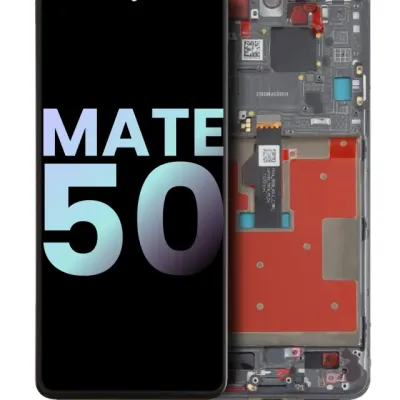 OLED Assembly With Frame For Huawei Mate 50 (Genuine OEM) (Black)