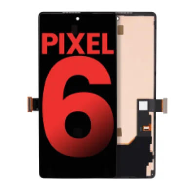 Дисплейний модуль (OLED) з рамкою (без датчика відбитків) для Google Pixel 6 (Aftermarket Plus) (всі кольори)