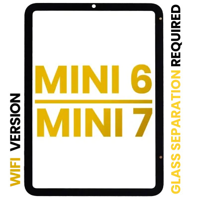 Digitizer For iPad Mini 6 (2021) / Mini 7 (2024) (WiFi Only) (OCA Pre-Installed & Glass Separation Required) (Premium) (All Colors)