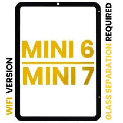 Тачскрін для iPad Mini 6 (2021) / Mini 7 (2024) (WiFi) (OCA передустановлений, потребує розділення скла) (Premium) (усі кольори)