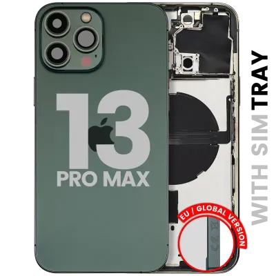 Back Housing W/ Small Parts For iPhone 13 Pro Max (EU / Global Version) (Used OEM Pull: Grade B) (Alpine Green)