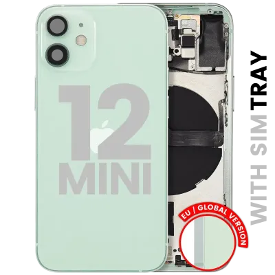 Back Housing W/ Small Parts For iPhone 12 Mini (EU / Global Version) (Used OEM Pull: Grade C) (Green)