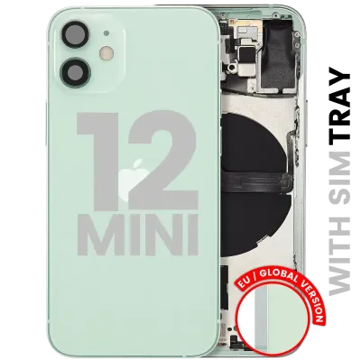 Back Housing W/ Small Parts For iPhone 12 Mini (EU / Global Version) (Used OEM Pull: Grade B) (Green)