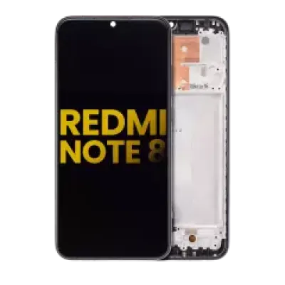 Дисплейний модуль (LCD) з рамкою для Xiaomi Redmi Note 8 / Redmi Note 8 (2021) (Aftermarket Plus) (Space Black)