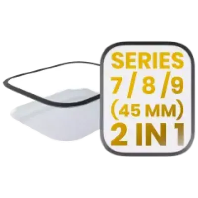 Скло екрана 2 в 1 з OCA для Watch Series 7 / 8 / 9 (45MM)