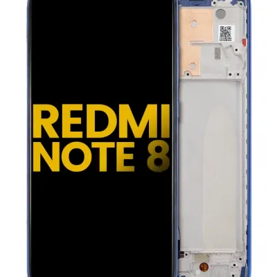Дисплейний модуль (LCD) з рамкою для Xiaomi Redmi Note 8 / Redmi Note 8 (2021) (Aftermarket Plus) (Neptune Blue)