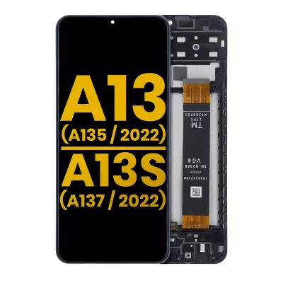 Дисплейний модуль (LCD) з рамкою для Samsung Galaxy A13 4G (A135 / 2022) / A13s (A137 / 2022) (Refurbished) (усі кольори)