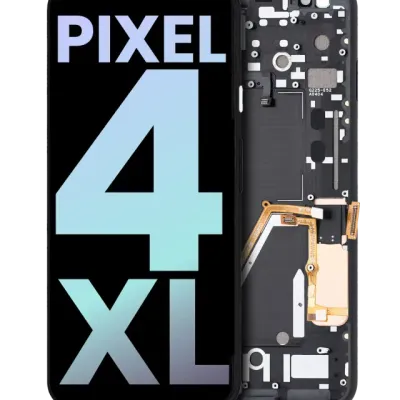 OLED Assembly With Frame For Google Pixel 4 XL (Genuine OEM) (Clearly White Power Button)