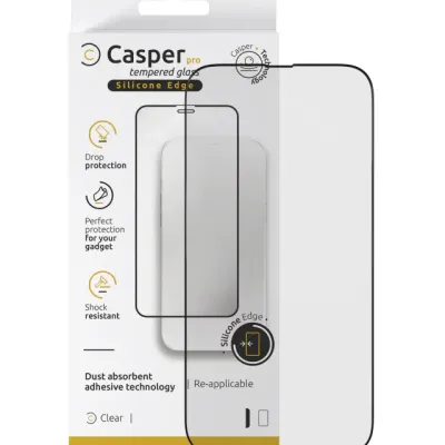 Casper Pro захисне скло з силіконовою рамкою для iPhone 14 Pro Max (Retail Packaging) (прозоре)