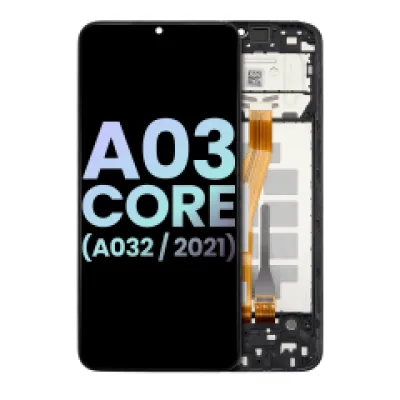 Дисплейний модуль (LCD) з рамкою для Samsung Galaxy A03 Core (A032 / 2021) (Service Pack) (чорний)