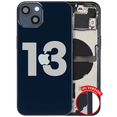 Back Housing W/ Small Parts For iPhone 13 (US Version) (Used OEM Pull: Grade A) (Midnight)