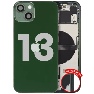 Back Housing W/ Small Parts For iPhone 13 (US Version) (Used OEM Pull: Grade C) (Green)
