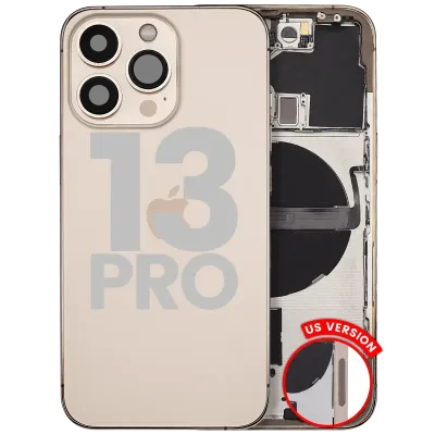Back Housing W/ Small Parts For iPhone 13 Pro (US Version) (Used OEM Pull: Grade A) (Gold)