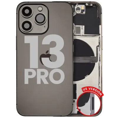 Back Housing W/ Small Parts For iPhone 13 Pro (US Version) (Used OEM Pull: Grade B) (Graphite)