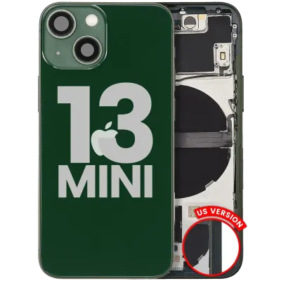 Back Housing W/ Small Parts For iPhone 13 Mini (US Version) (Used OEM Pull: Grade C) (Green)