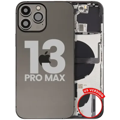 Back Housing W/ Small Parts For iPhone 13 Pro Max (US Version) (Used OEM Pull: Grade B) (Graphite)