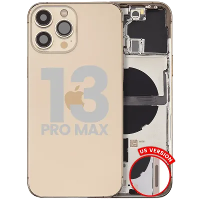 Back Housing W/ Small Parts For iPhone 13 Pro Max (US Version) (Used OEM Pull: Grade C) (Gold)