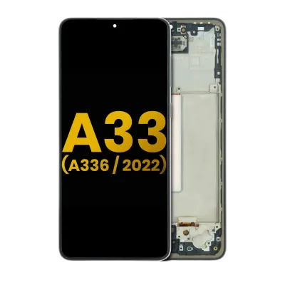 Дисплейний модуль (LCD) з рамкою для Samsung Galaxy A33 5G (A336 / 2022) (Refurbished) (чорний)