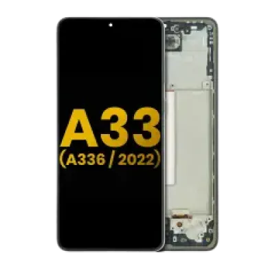 Дисплейний модуль (LCD) з рамкою для Samsung Galaxy A33 5G (A336 / 2022) (Refurbished) (чорний)