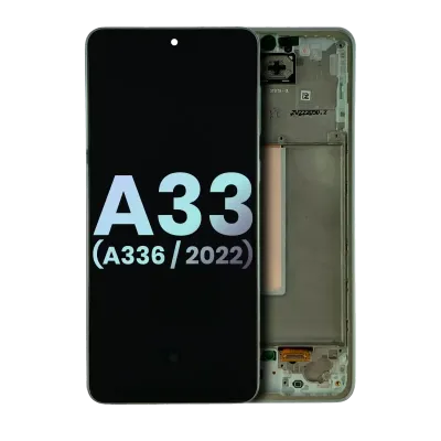 Дисплейний модуль (OLED) з рамкою для Samsung Galaxy A33 5G (A336 / 2022) (Service Pack) (Awesome White)
