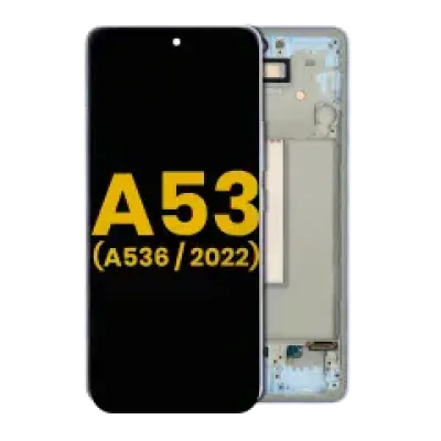 Дисплейний модуль (OLED) з рамкою для Samsung Galaxy A53 5G (A536 / 2022) (Refurbished) (синій)