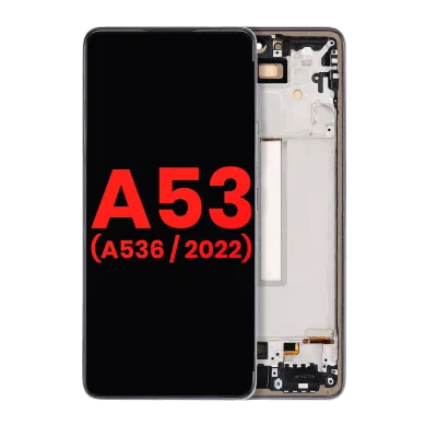 Дисплейний модуль (OLED) з рамкою для Samsung Galaxy A53 5G (A536 / 2022) (6.36") (Aftermarket Plus) (чорний)