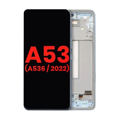 Дисплейний модуль (OLED) з рамкою для Samsung Galaxy A53 5G (A536 / 2022) (6.36") (Aftermarket Plus) (синій)