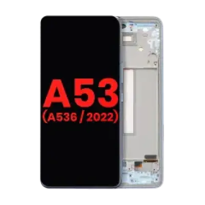 Дисплейний модуль (OLED) з рамкою для Samsung Galaxy A53 5G (A536 / 2022) (6.36") (Aftermarket Plus) (синій)