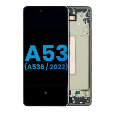 Дисплейний модуль (LCD) з рамкою для Samsung Galaxy A53 5G (A536 / 2022) (без датчика відбитків) (Aftermarket: Incell) (чорний)