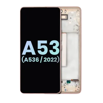 OLED Assembly With Frame For Samsung Galaxy A53 5G (A536 / 2022) (Service Pack) (Peach)
