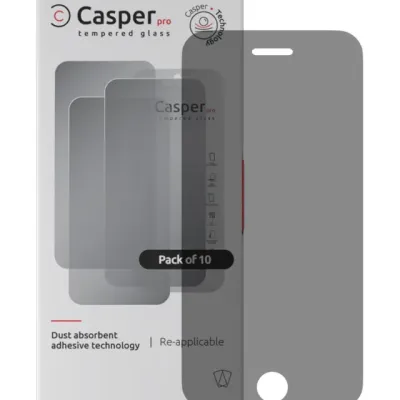 Casper Pro Tempered Glass for iPhone 6 / 6S / 7 / 8 / SE (2020) / SE (2022) (10 Pack) (Privacy)