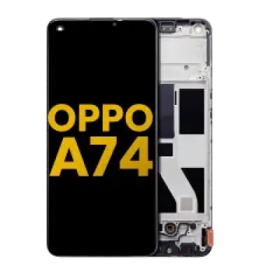 Дисплейний модуль (OLED) для OPPO A74 4G з рамкою (Refurbished) (Всі кольори)