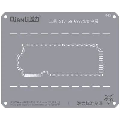 Трафарет Qianli Bumblebee (QS645) для Samsung S10 5G (G977N/B) рамка середини