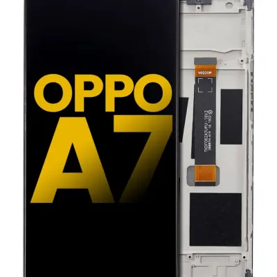 Дисплейний модуль (LCD) для OPPO A7 з рамкою (Refurbished) (Всі кольори)
