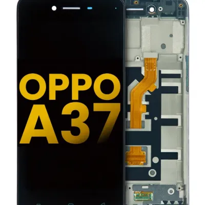 Дисплейний модуль (LCD) для OPPO A37 з рамкою (Refurbished) (чорний)