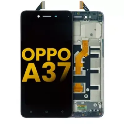 Дисплейний модуль (LCD) для OPPO A37 з рамкою (Refurbished) (чорний)
