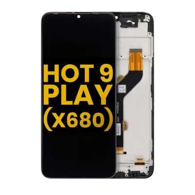 Дисплейний модуль (LCD) для Infinix Hot 9 Play (X680) з рамкою (Refurbished) (Всі кольори)