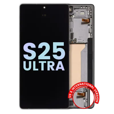 Дисплейний модуль (OLED) з рамкою для Samsung Galaxy S25 Ultra 5G (US & International) (Service Pack) (Titanium Jet Black)