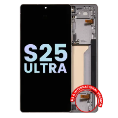 Дисплейний модуль (OLED) з рамкою для Samsung Galaxy S25 Ultra 5G (US & International) (Service Pack) (Titanium Pink Gold / Jade Green / сірий)