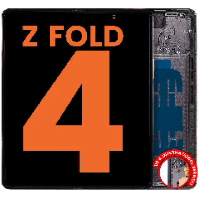 Внутрішній дисплейний модуль (OLED) з рамкою для Samsung Galaxy Z Fold 4 5G (US & International) (Blemish: Grade D) (Phantom Black)