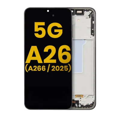 Дисплейний модуль (OLED) з рамкою для Samsung Galaxy A26 5G (A266 / 2025) (Refurbished) (чорний)