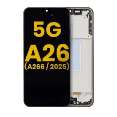 Дисплейний модуль (OLED) з рамкою для Samsung Galaxy A26 5G (A266 / 2025) (Refurbished) (чорний)