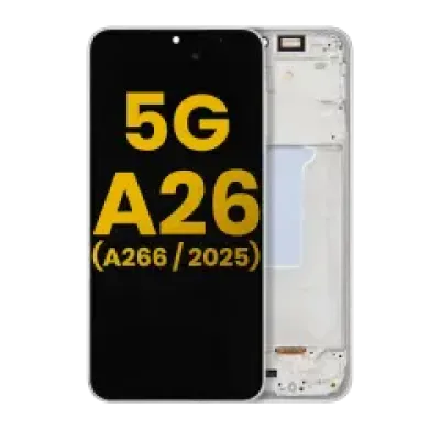 Дисплейний модуль (OLED) з рамкою для Samsung Galaxy A26 5G (A266 / 2025) (Refurbished) (білий)