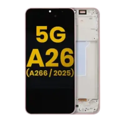 Дисплейний модуль (OLED) з рамкою для Samsung Galaxy A26 5G (A266 / 2025) (Refurbished) (Peach Pink)