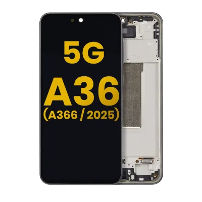 Дисплейний модуль (OLED) з рамкою для Samsung Galaxy A36 5G (A366 / 2025) (Refurbished) (чорний)